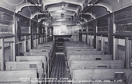 10074-Grace Chapel Car, American Baptist Assembly. Interior View