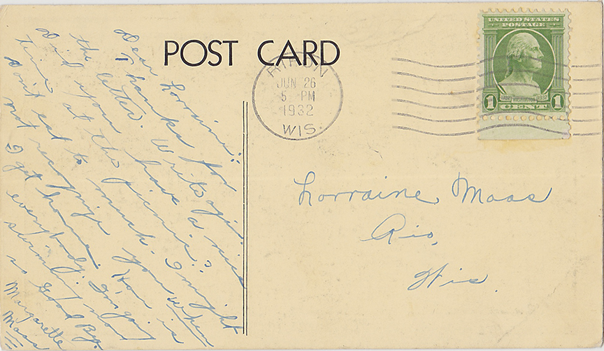 10313-Flag Salute, Green Lake Bible Institute-Postmarked 1932