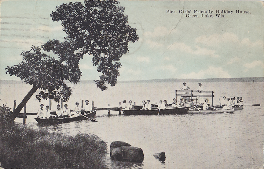 10324-Pier, Girls' Friendly Holiday House, Green Lake, Wis.-Postmarked 1929