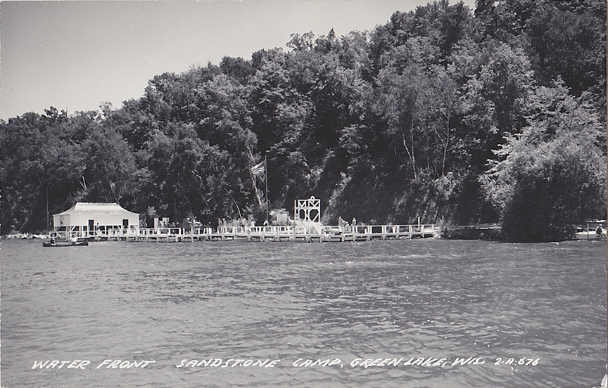 10332-Water Front Sandstone Camp, Green Lake, Wis.