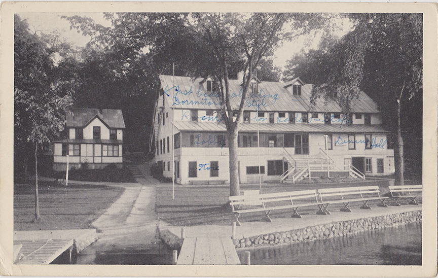 10415-The Main Building Bible Institute Green Lake, Wisconsin-Postmarked 1945