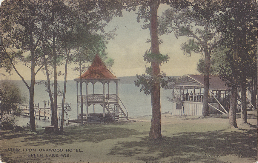 10436-View from Oakwood Hotel Green Lake, Wis.