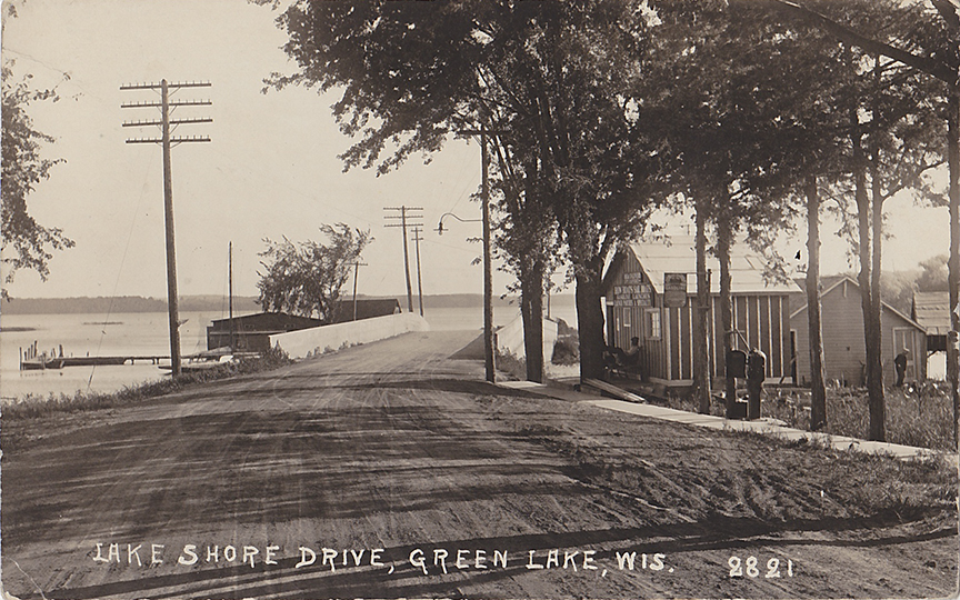 10452-Lake Shore Drive, Green Lake Wisconsin. Postmarked 1921