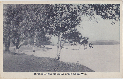 10504-Birches on the shore at Green Lake, Wis.