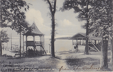 10527-View of the lake, Dartford, WIs. (Green Lake)-Postmarked 1904