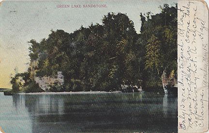 10595-Green Lake Sandstone-Postmarked 1907