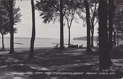 10602-Green Lake from Northern Lights Lodge Green Lake, Wis.