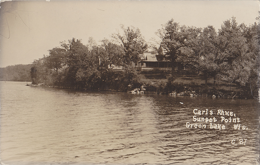 10633-Carls Rhue Sunset Point Green Lake, WIS-Postmarked 1923