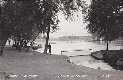 10648-State Fish Pond - This is a nice view of the south channel with a fence to keep the fish from escaping.