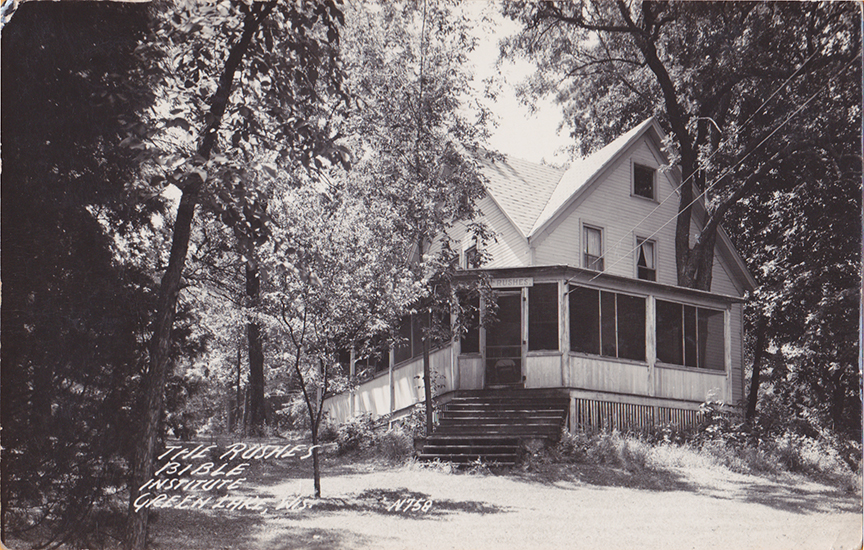 10788-The Rushes Bible Institute Green Lake, Wis. - Postmarked 1950