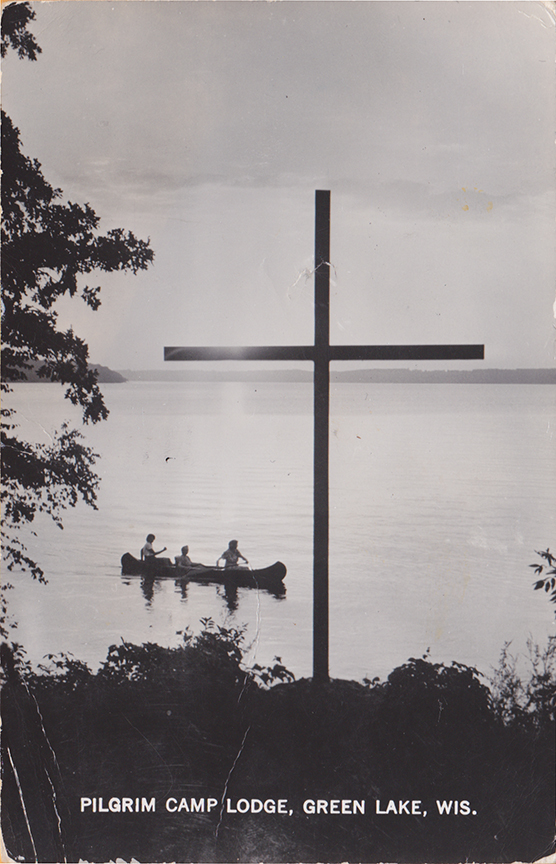 10801-Pilgrim Camp Lodge, Green Lake, WIS.-Postmarked 1957