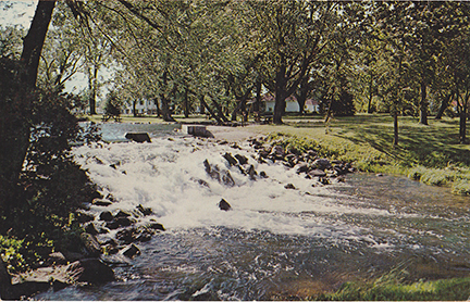 10845-The Dam at the Mill Pond. Looking North across the Main Channel.