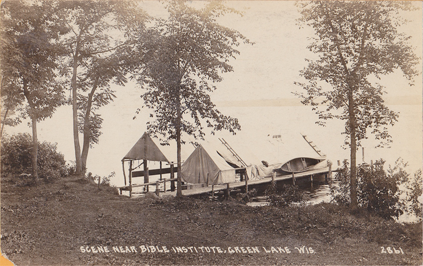 10877-Scene near Bible Institute, green Lake, Wis.-Postmarked 1921