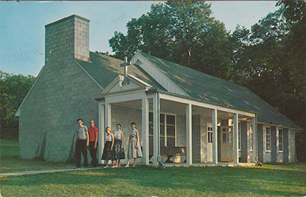 10883-Congregational Pilgrim Camp Green Lake Wisconsin The Chapel-Postmarked 1963