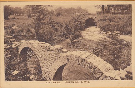 10905-City Park, Mill Race. The site of the Sherwood Grist Mill that would become Playground Park in the 1930's.