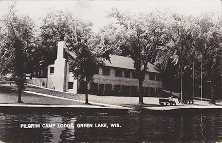 10934-Pilgrim Camp Lodge, Green Lake, WIS.-Postmarked 1956