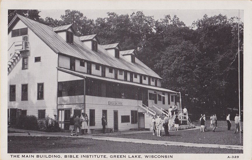 10968-The Main Building, Bible Institute, Green Lake, Wisconsin