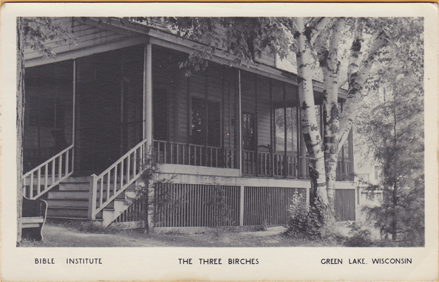 10982-Bible Institute, The Three Birches, Green Lake, Wisconsin-Postmarked 1942