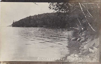 11072-Dickinson's Bay, Green Lake-Labeled 1911