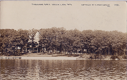 11087-Thousand Oaks, Green Lake, Wis. Copyright H, Montgomery 1911. -Postmarked 1911