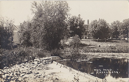 11112-The Pond, Mill Pond. You can see the Court House, South of the Mill Pond.