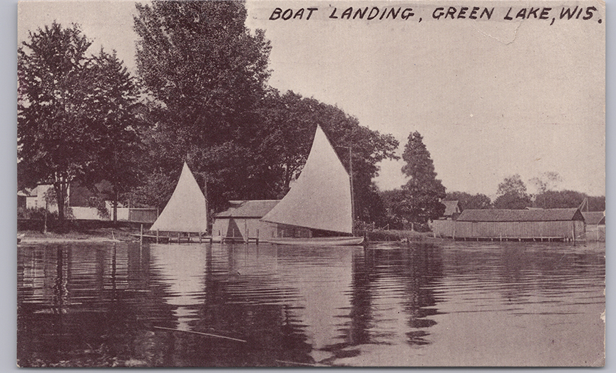 11182-Boat Landing, Green Lake, Wis.-Postmarked 1910