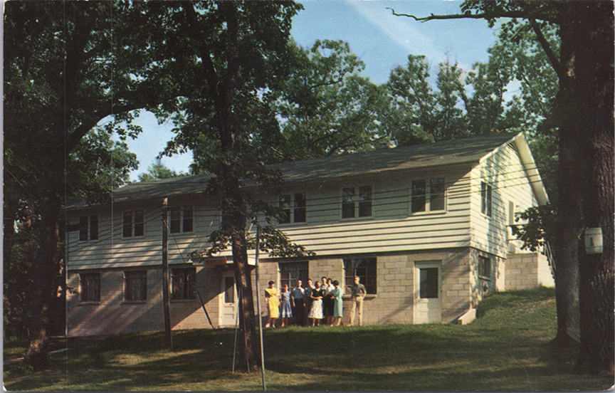 11269-Congregational Pilgrim Camp, Green Lake Wisconsin, Faville Hall-Dated 1970