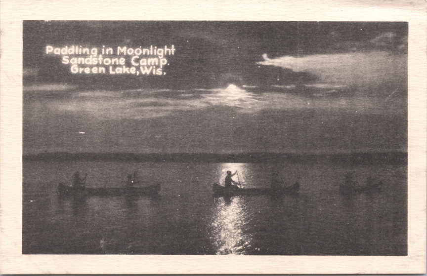 11276-Paddling in the Moonlight, Sandstone Camp Green Lake, WIS