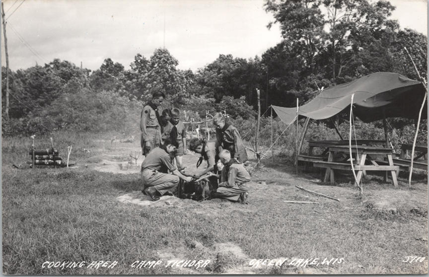 11315-Cooking Area Camp Tichora Green Lake, Wis.