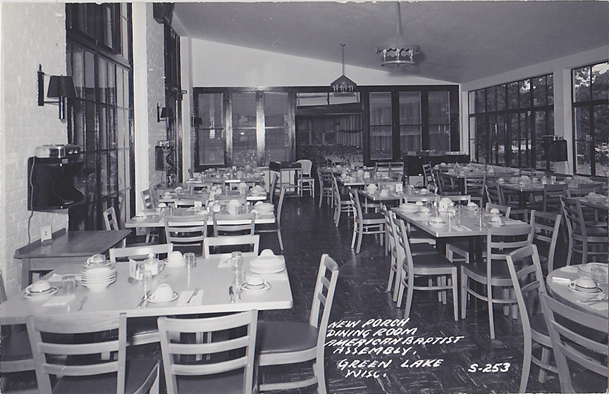 10146-New porch dinning room, American Baptist Assembly, Green Lake, Wisc.