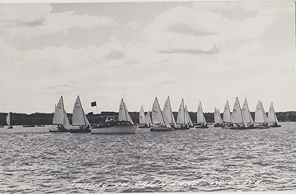 10170-Sailing on Green Lake, Wis.-Postmarked 1956