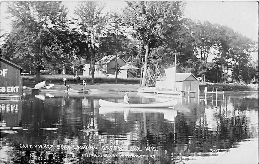 10172-Capt. Pierce Boat Landing, Green Lake, Wis.-Postmarked 1912