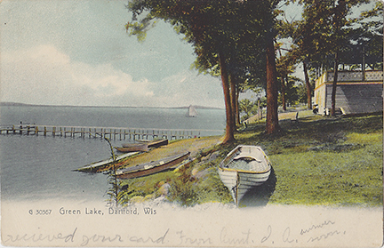 10187-Green Lake, Dartford, Wis.-Postmarked 1918