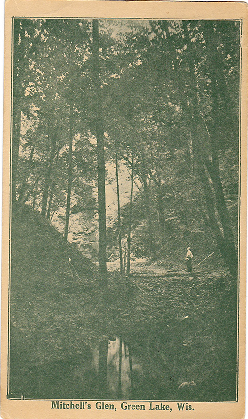 10219-Mitchell's Glen, Green Lake, Wis.-Postmarked 1938