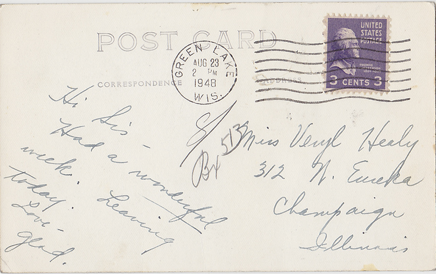 10228-Carvers, Green Lake, Wis-Postmarked 1948