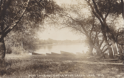 10252-Boat Landing, Maplewood, Green Lake, Wis.-Postmarked 1931