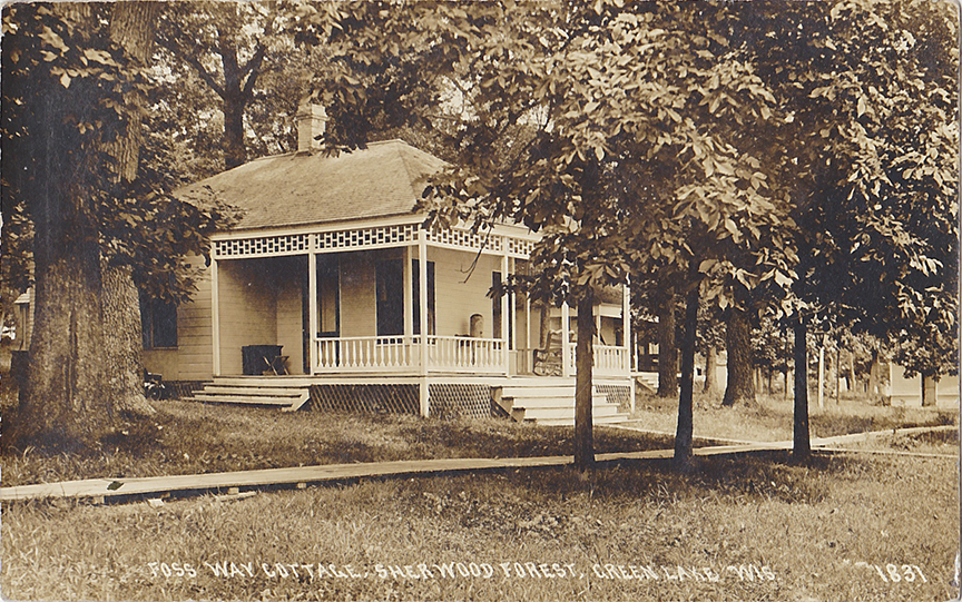 10274-Foss Way Cottage, Sherwood Forest, Green Lake, Wis.-Postmarked 1914