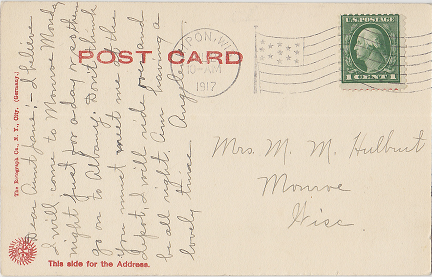 10278-Sherwood Forest Hotel, Green Lake, Wis.-Postmarked 1917