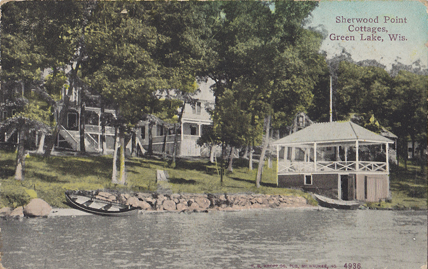 10281-Sherwood Point Cottages, Green Lake, Wis.-Postmarked 1911