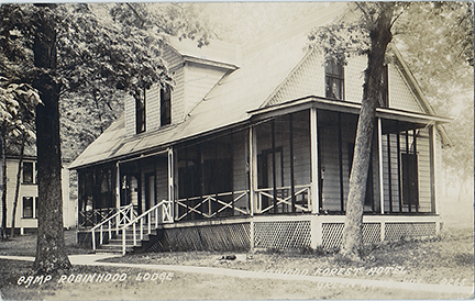 10327-Camp Robinhood Lodge, Sherwood Forest Hotel, Green Lake, Wis.-Postmarked 1936