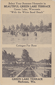 10403-Select Your Summer Homesite in Beautiful Green Lake Terrace Green Lake, Wisconsin "With The White Sand Beach" Cottages For rent Green Lake Terrace Markesan, Wis.