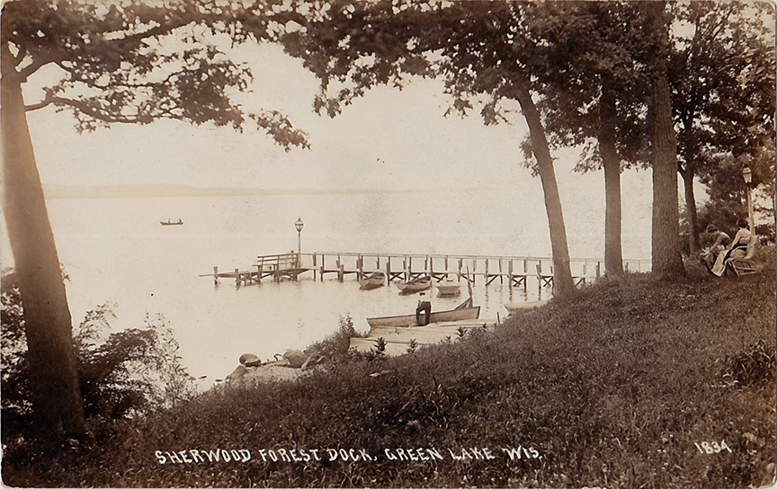 10473-Sherwood Forest dock, Green Lake, Wis.