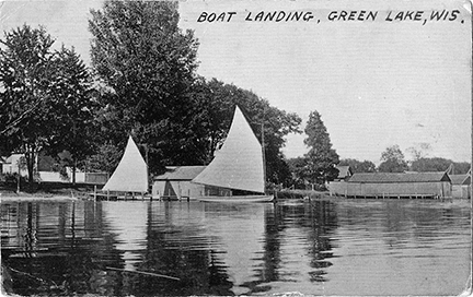 10506-Boat Landing, Green Lake, WIS.-Postmarked 1911