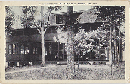 10528-Girl's Friendly Holiday House, Green Lake, Wis-Postmarked 1936