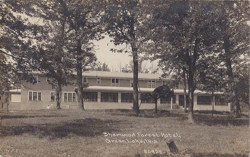 10550-Sherwood Forest Hotel Green Lake, Wis.-Postmarked 1917