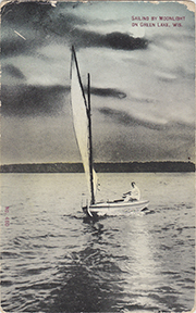 10557-Sailing by Moonlight on Green Lake-Postmarked 1909