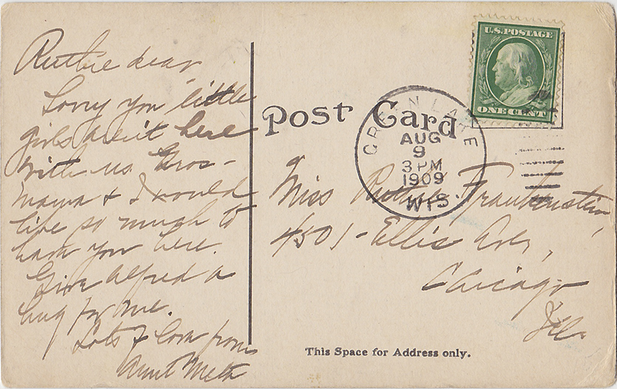 10557-Sailing by Moonlight on Green Lake-Postmarked 1909