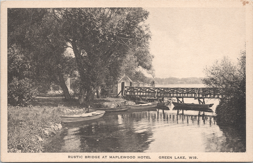 10654-Rustic Bridge at Maplewood Hotel, Green Lake, WIS.