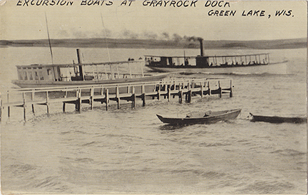 10708-Excursion Boats at Grayrock Dock Green Lake, Wis.