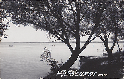 10730-View from Green Lake Terrace Green Lake, Wis.-Postmark 1956